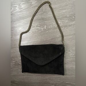 J. Crew Elegant Black Suede Women's Bag